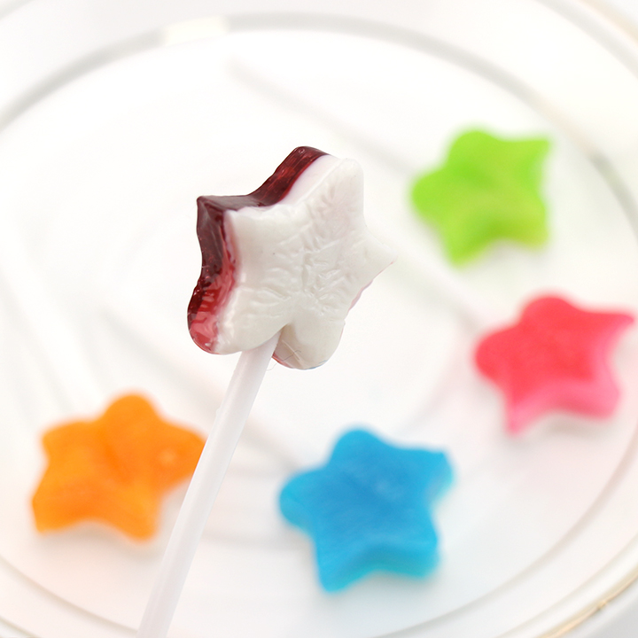 3.5g two-color Star shape mini lollipop CH-BP055
