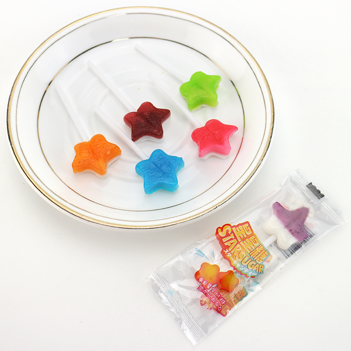 3.5g two-color Star shape mini lollipop CH-BP055