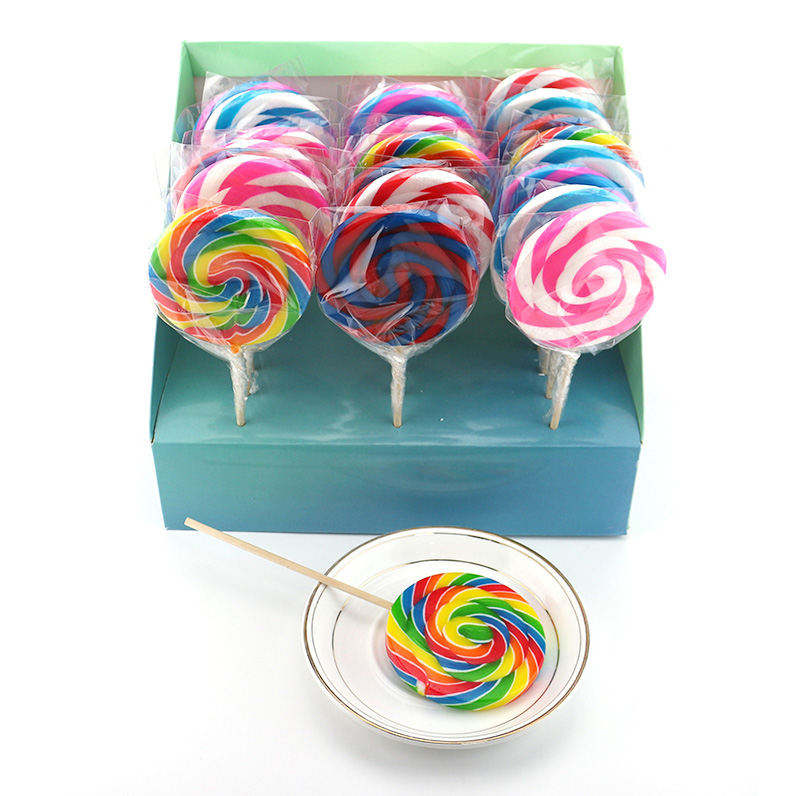 円高還元 Supply lollipops flat swirl rainbow round handmade Colorful 工芸品