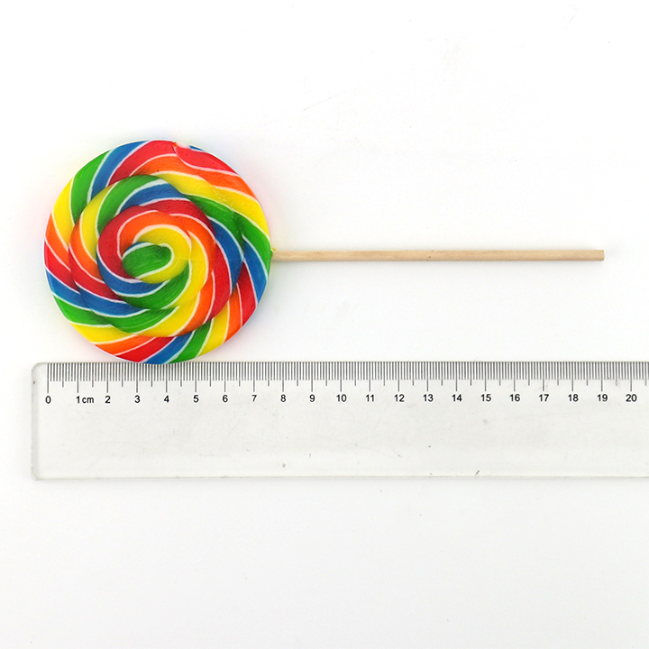 Supply Colorful handmade round rainbow swirl flat lollipops