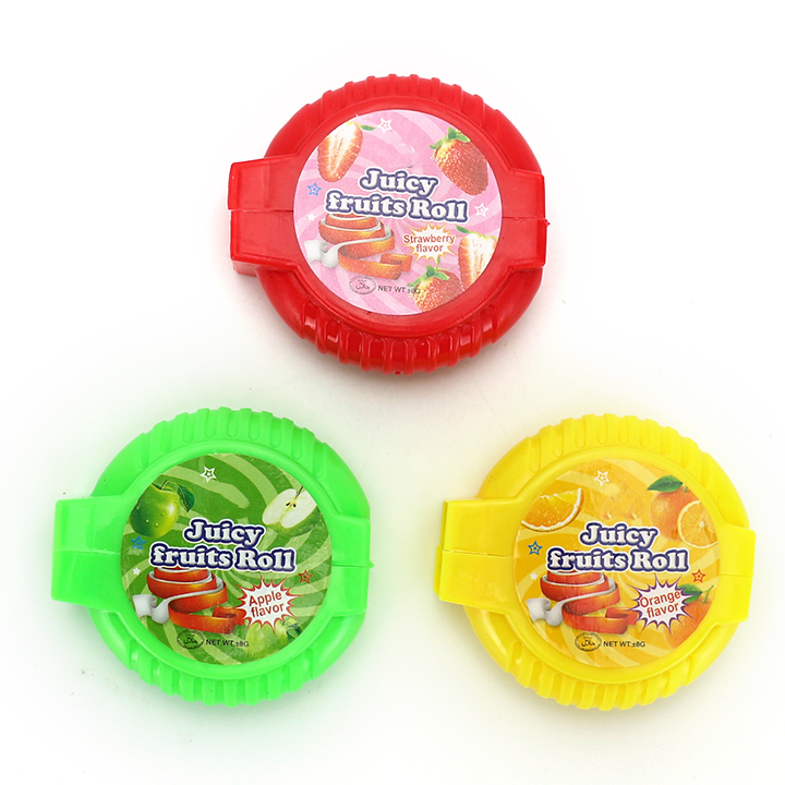 Supply Colorful soft jelly roll candy Juicy Fruits roll