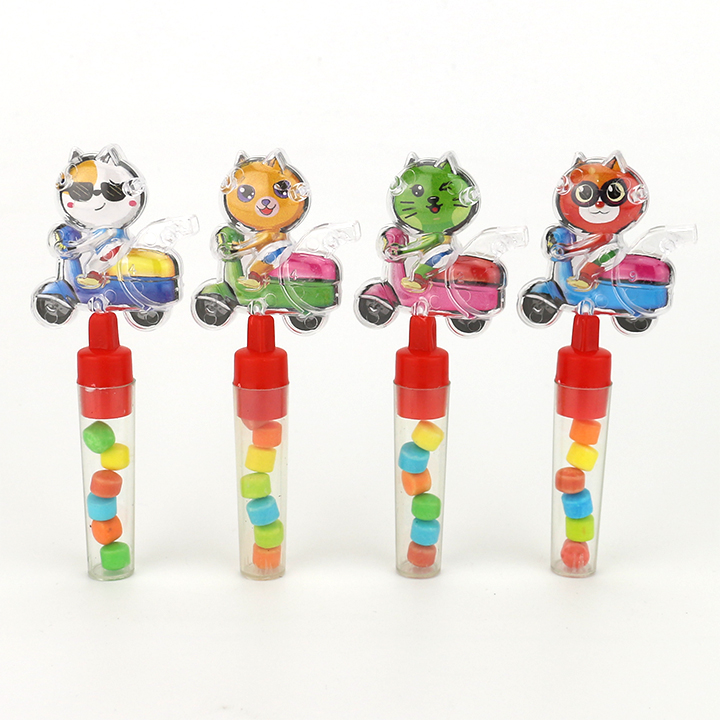 Little Cat motorcycle toy candy with whistle CH-T1126