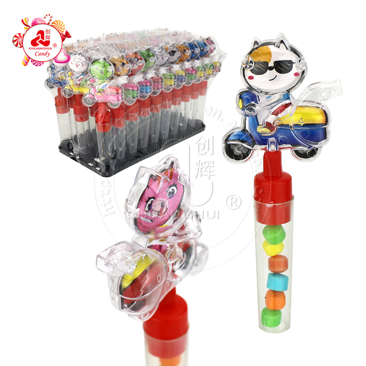 Little Cat motorcycle toy candy with whistle CH-T1126