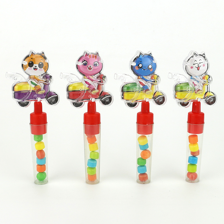 Little Cat motorcycle toy candy with whistle CH-T1126