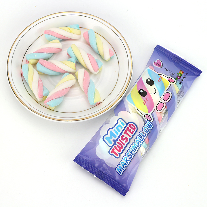 Colorful cotton candy mini twist marshmallows CH-M132