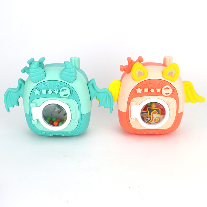 LED rotating flash home appliances toys mini washing machine toy candy with game set CH-TB175