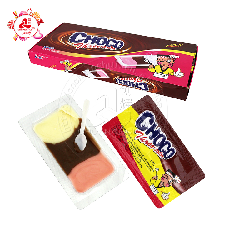 Supply Halal black pink white Choco three colors sweet chocolate