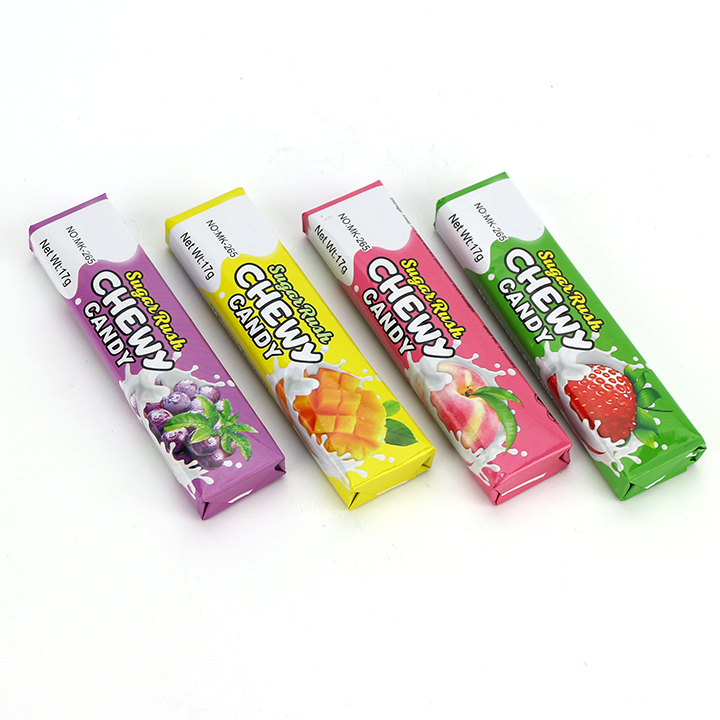 Hight quality Sour Sweet Chewy candy fruit flavour soft candy CH-J404