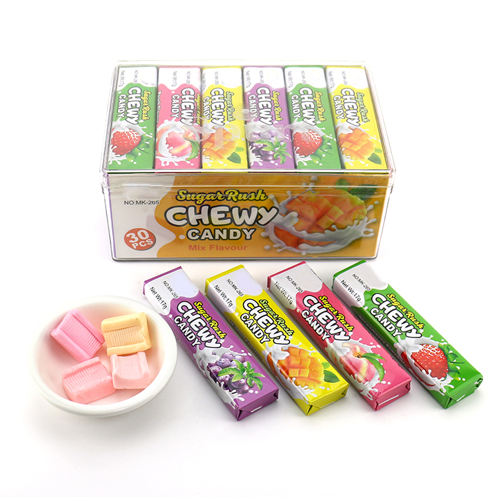 Hight quality Sour Sweet Chewy candy fruit flavour soft candy CH-J404