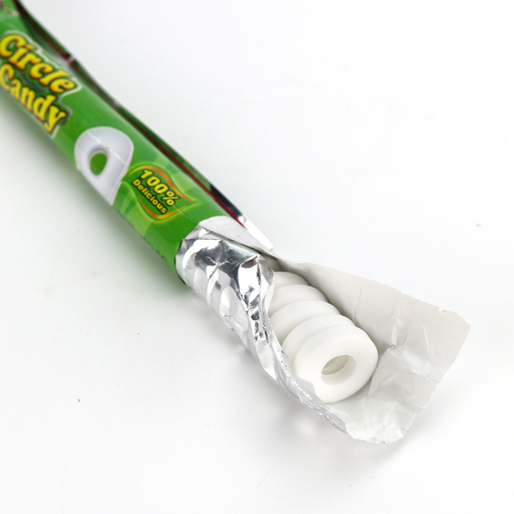 Halal fruit flavored 22.5g Roll shape pressed tablet candy CH-Z245
