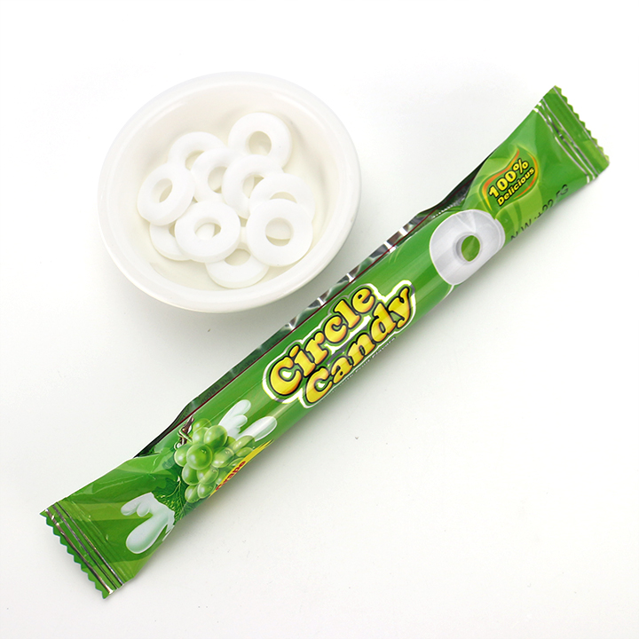 Halal fruit flavored 22.5g Roll shape pressed tablet candy CH-Z245