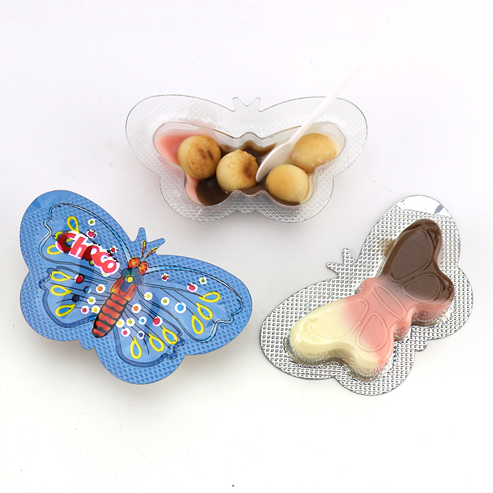 3 colors chocolate butterfly shaped chocolate biscuits CH-BC098