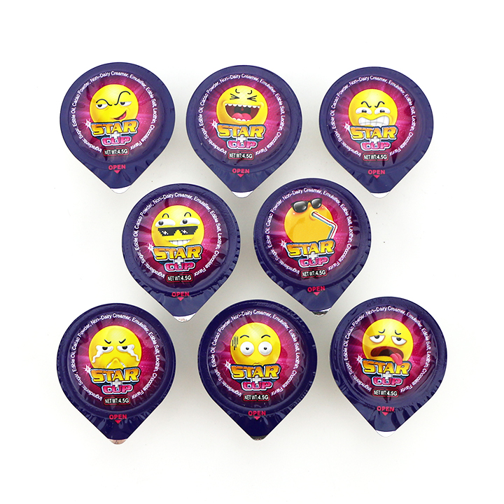 4.2g mini chocolate with biscuit ball Star cup CH-BC099-2