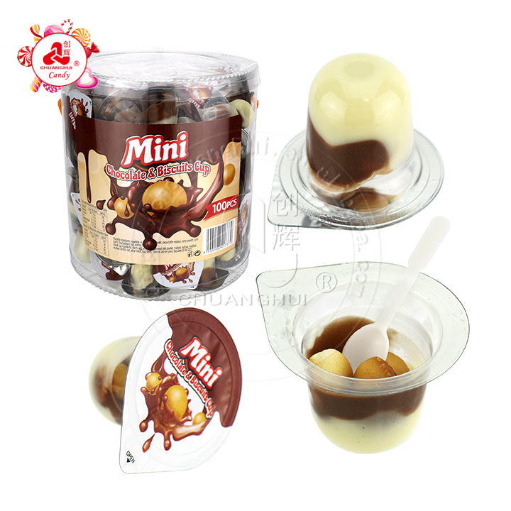 6g mini chocolate with biscuit ball cup CH-BC099-4