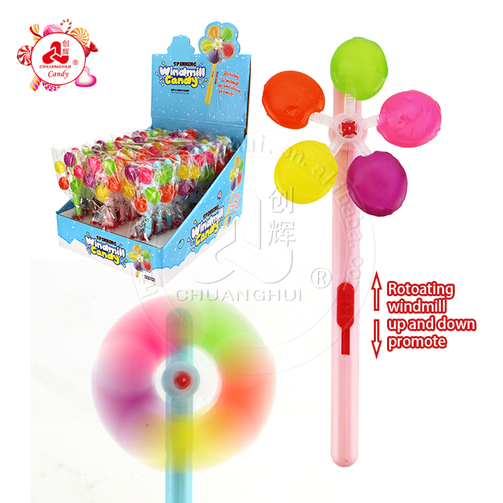 Supply Halal candy rotating windmill lollipop candy toy CH-H058-6 