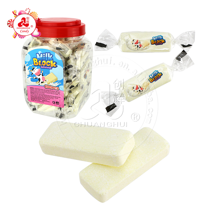 Supply Halal 7g dry eating Milk Block pressed candy block CH