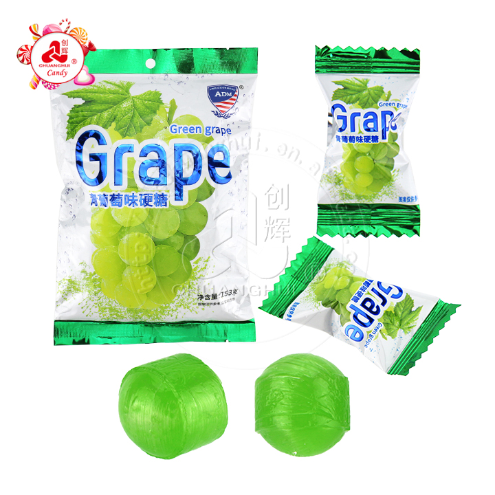Supply Hight quality 150g green grape flavored hard candy CHQ099
