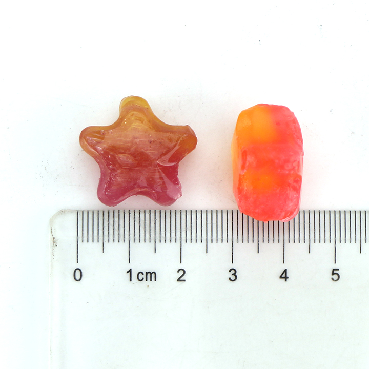 Supply 300g Double color fruit flavor Pentagram Mini Star
