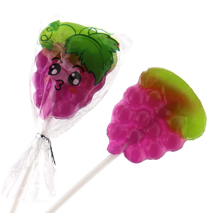 Halal Grape shape lollipop hard candy CH-BP079