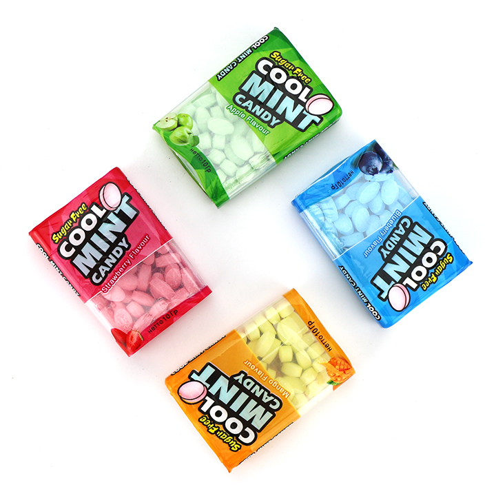 Colorful fruit flavor sugar free cold mint press tablet candy CH-Z252