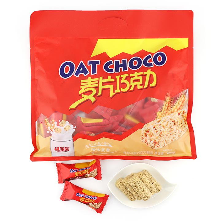 400g Halal oatmeal chocolate crispy oat choco cookie CH-D101