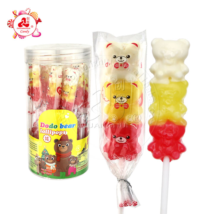 Supply 15g Dodo bear animal shaped string lollipops CH-BP089