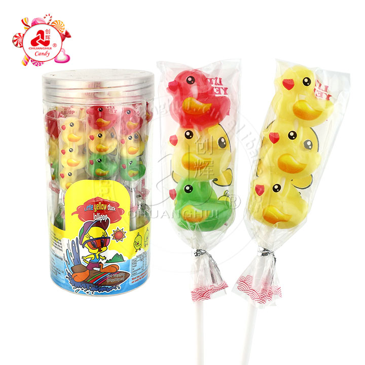 15g Cartoon duck animal shaped string lollipops CH-BP092