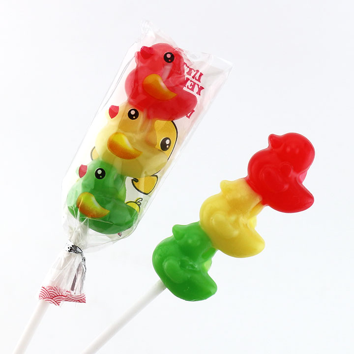 15g Cartoon duck animal shaped string lollipops CH-BP092