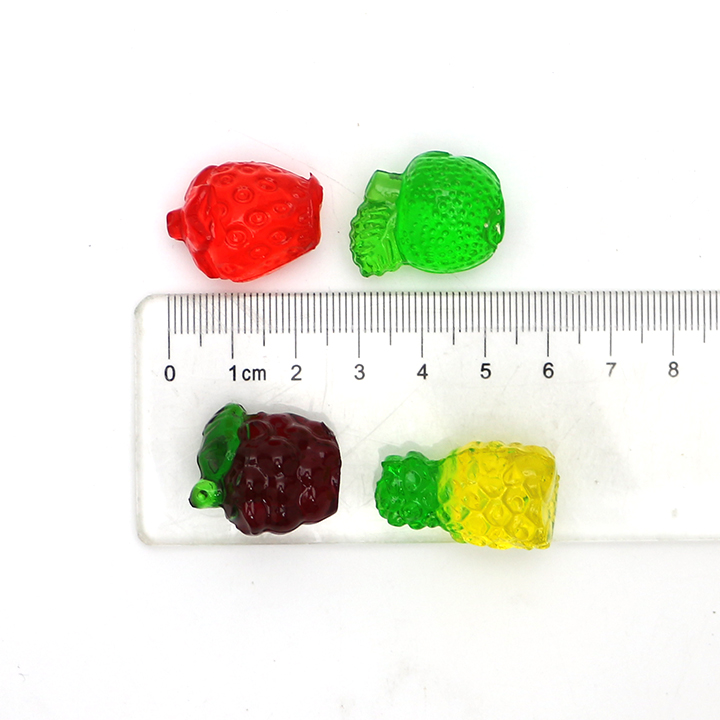 Factory wholesale 3D assorted fruit shape pectin soft gummy candy in bulk CH-S099