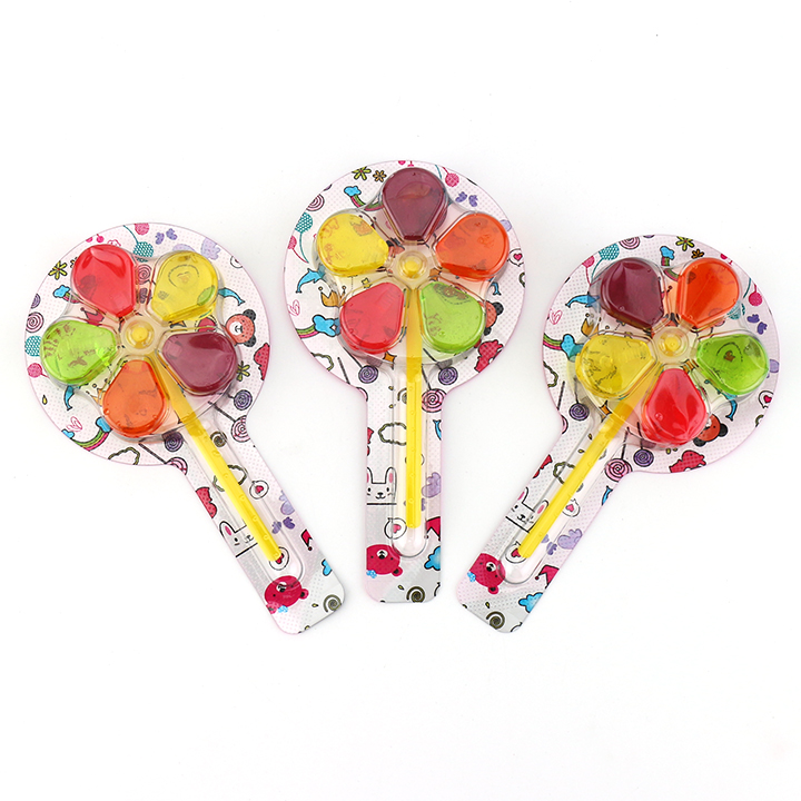 Fruit flavored 5 colors rotating windmill lollipop candy H-H058-8