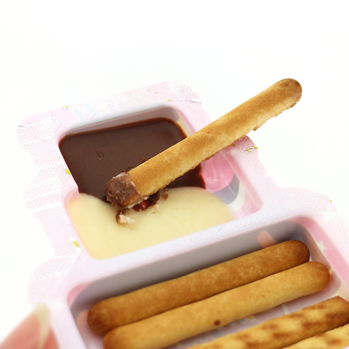 Happy Birthday Cake shaped cup chocolate jam with finger biscuit sticksCH-BC107