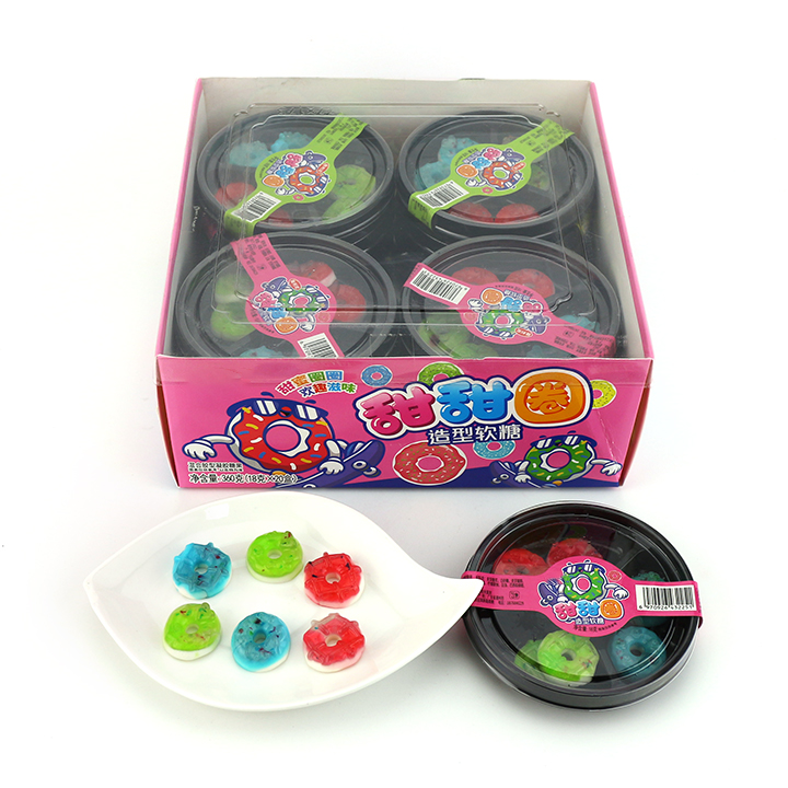Mini doughnut shaped jelly Donut soft gummy candyCH-J462