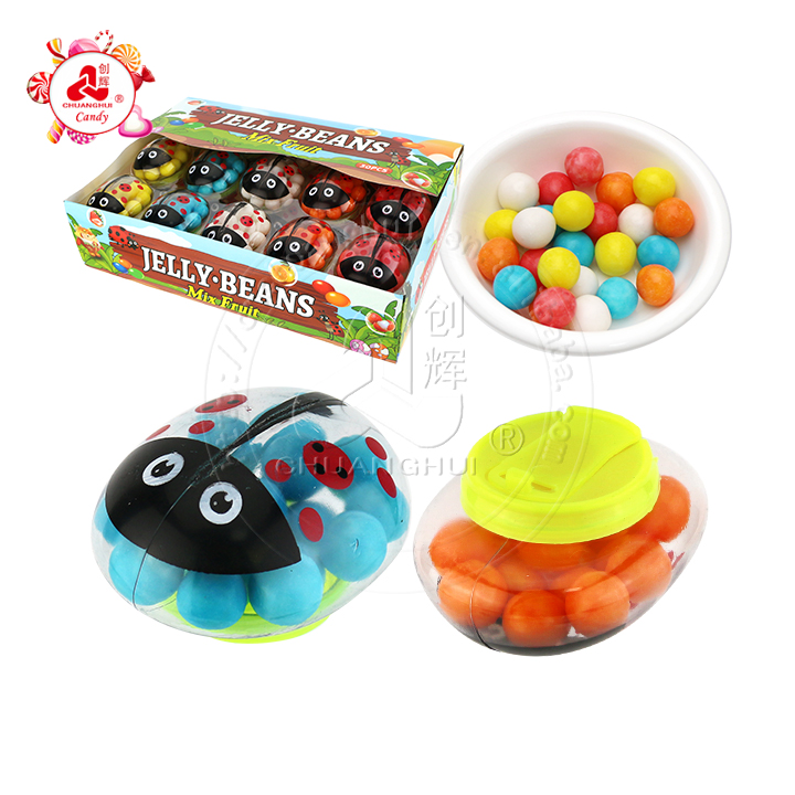 Cartoon ladybug insect toy box with fruit pearl hard candyCH-N653