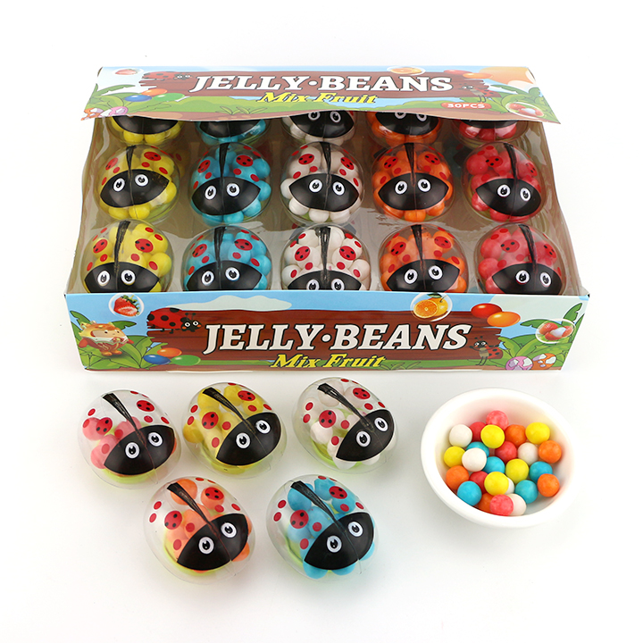 Cartoon ladybug insect toy box with fruit pearl hard candyCH-N653