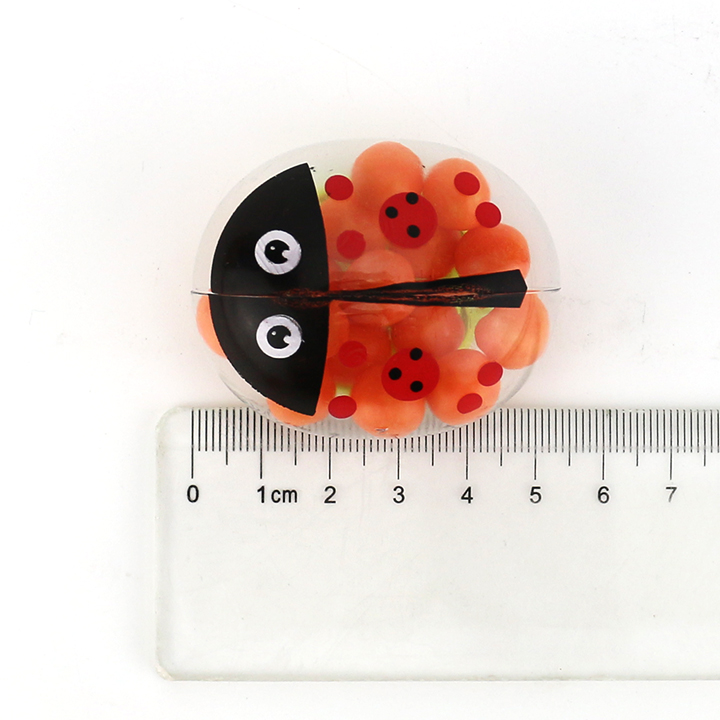 Cartoon ladybug insect toy box with fruit pearl hard candyCH-N653