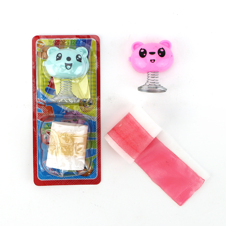 Mini Spring Bear toy with gummy roll soft candyCH-T1192