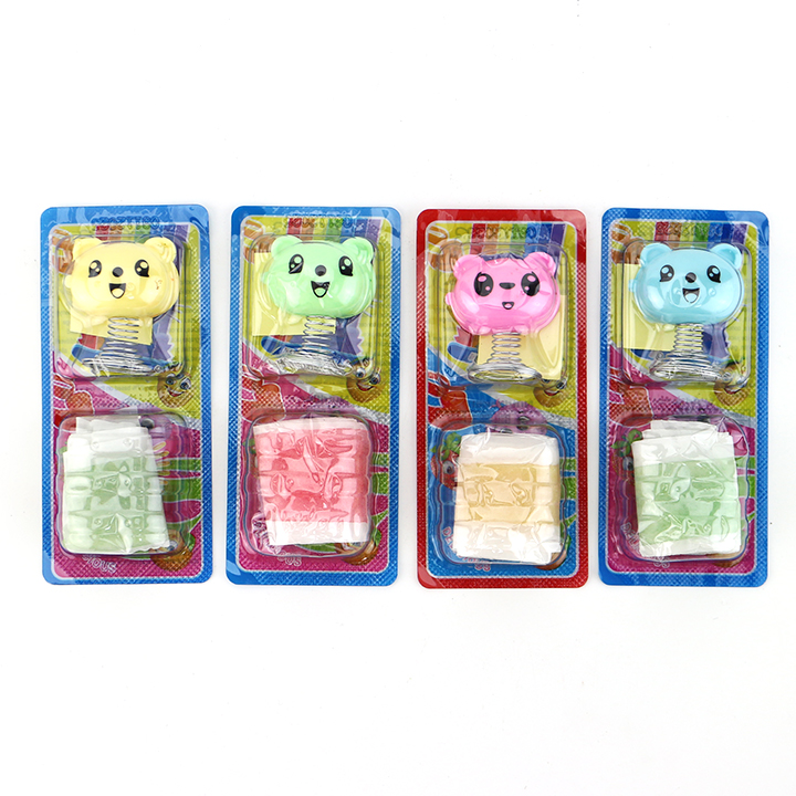 Mini Spring Bear toy with gummy roll soft candyCH-T1192
