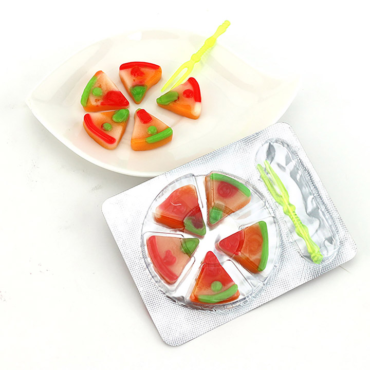 HALAL five slices of pizza shaped jelly chewy soft gummy candy CH-J486