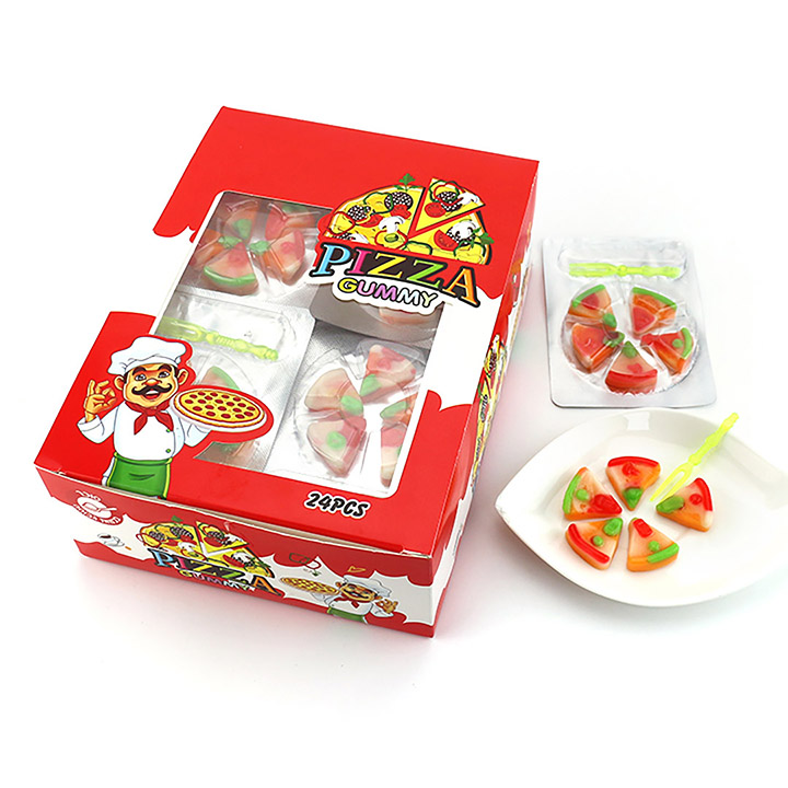 HALAL five slices of pizza shaped jelly chewy soft gummy candy CH-J486