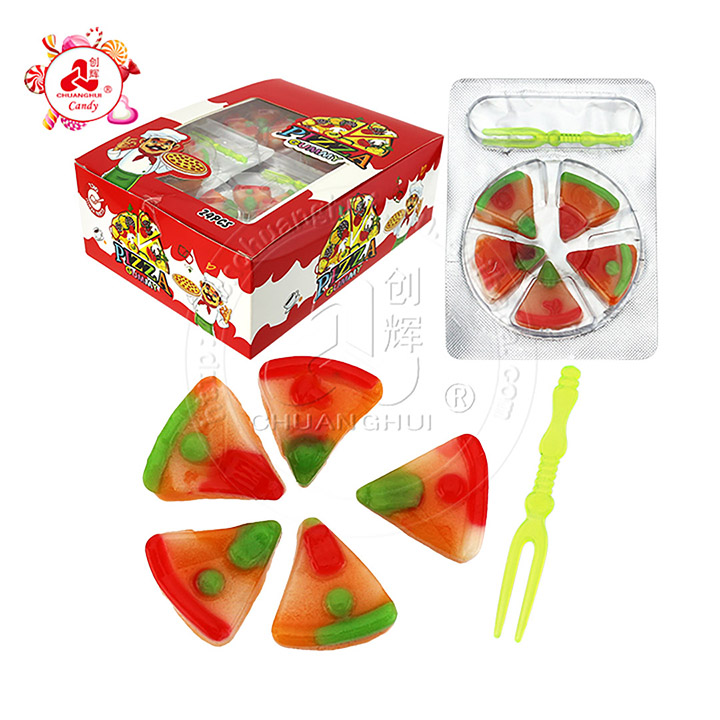 HALAL five slices of pizza shaped jelly chewy soft gummy candy CH-J486