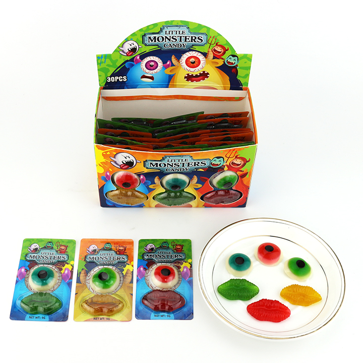 Supply Little monster candy colorful eyeball and lip shaped chewy