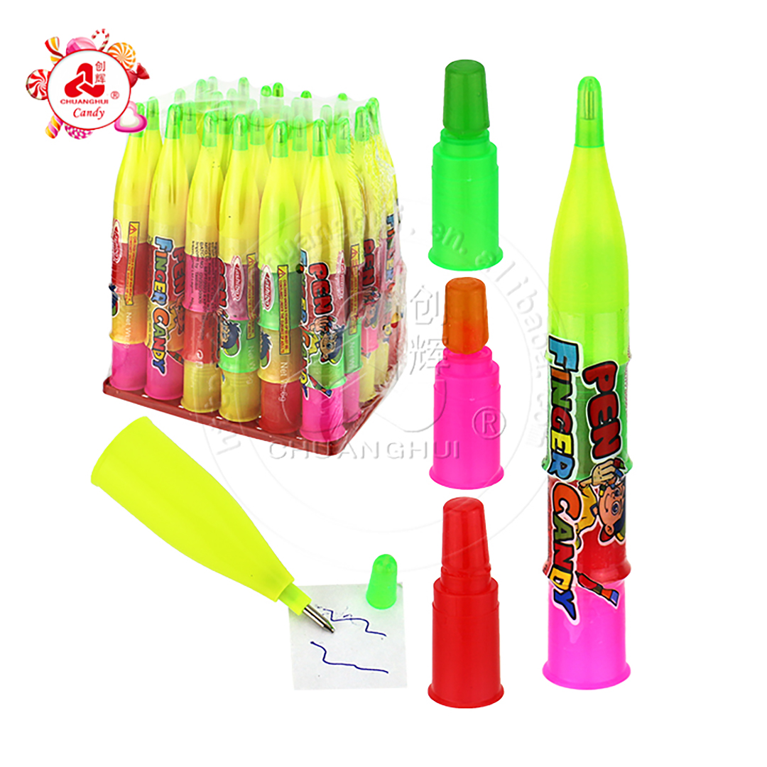 Funny Finger lollipop with ball pen toy candy CH-T1212-1