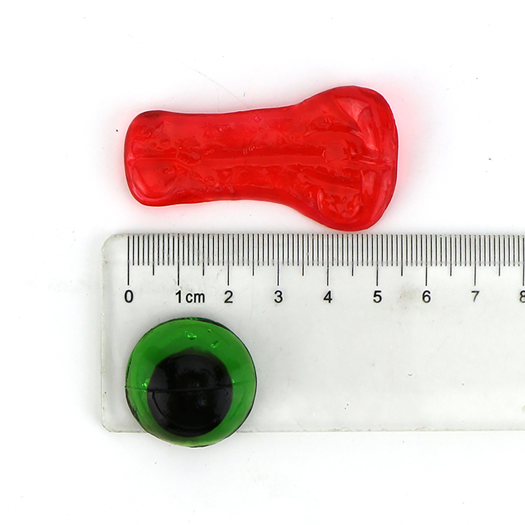 Halloween monster candy 3D eyeball and tongue soft gummy candy with bucktooth toy CH-T1213