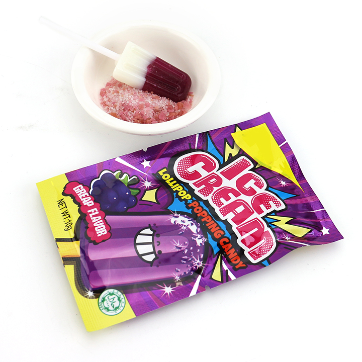 Supply Ice cream lollipop+popping candy popsicle shaped