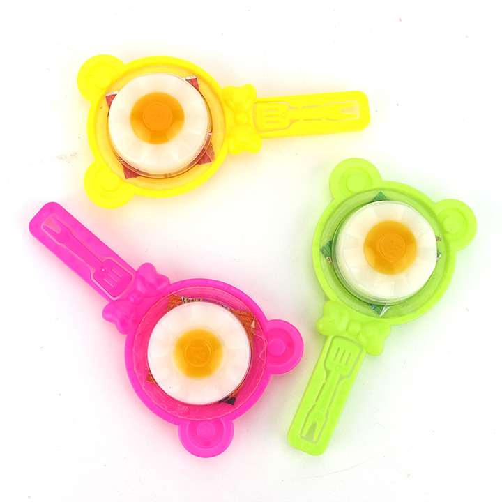 Colorful Fried Egg shaped jelly pudding cup with popping candy CH-K265