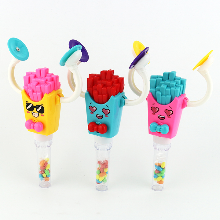 Cartoon french fries clap shaped banging cymbals toy candy CH-TB206