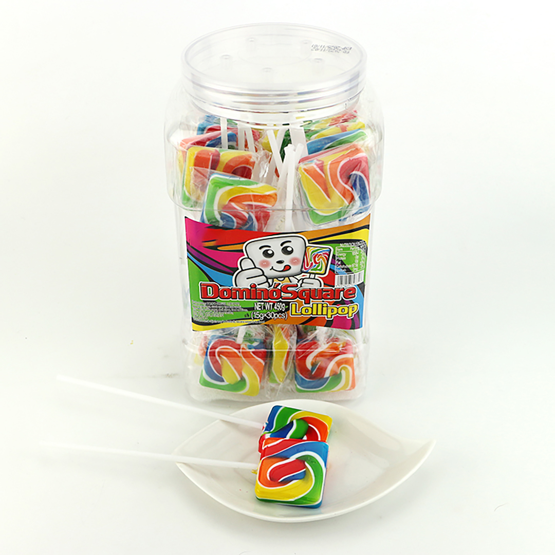 Halal Domino square hard lollipop CH-H068