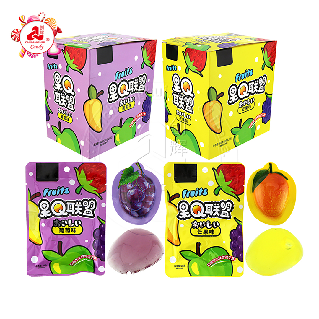 Supply 3D grape, mango fruits shape jelly pudding candy CH-K272
