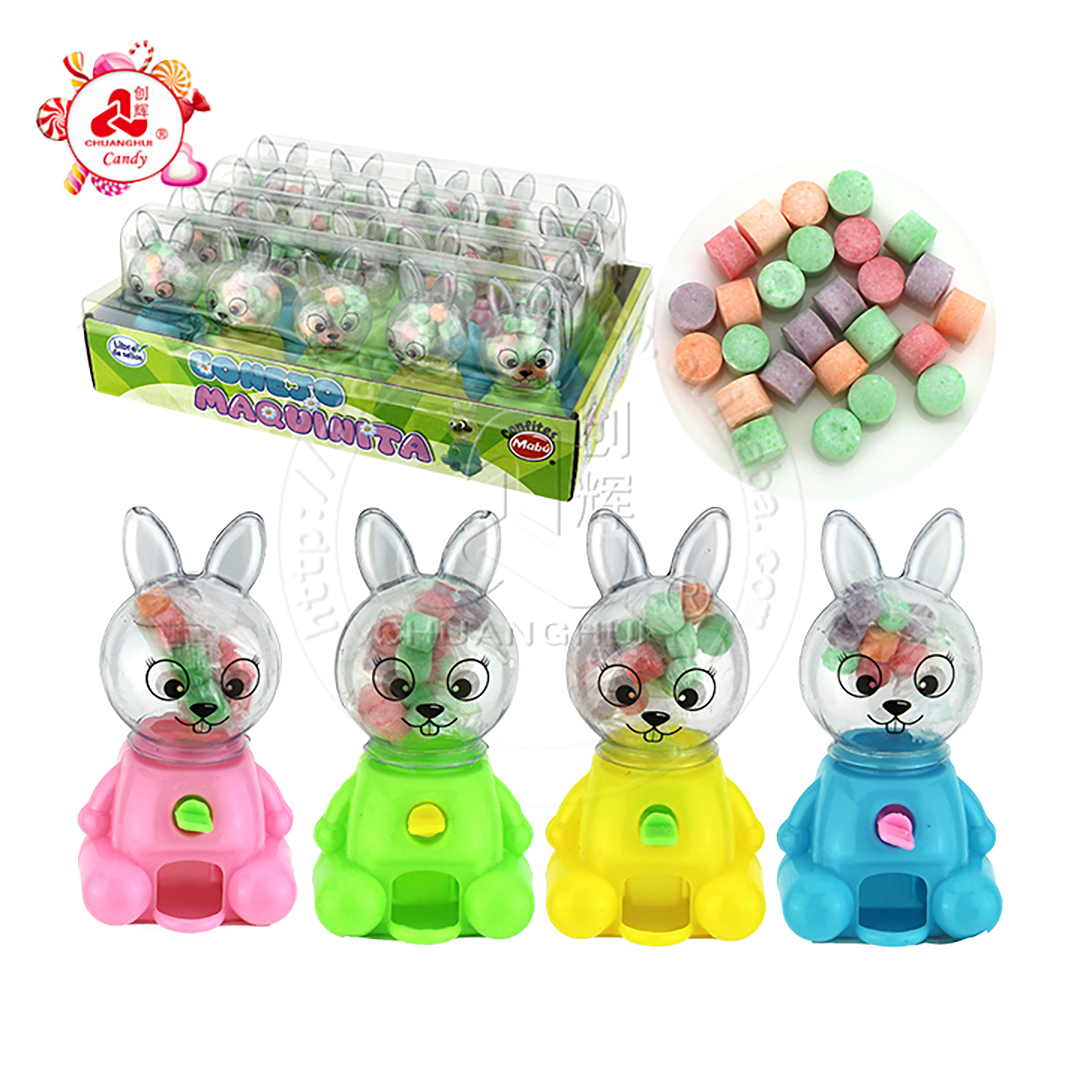 Cartoon rabbit shaped twisting egg machine candy dispenser toy candy CH-T1217