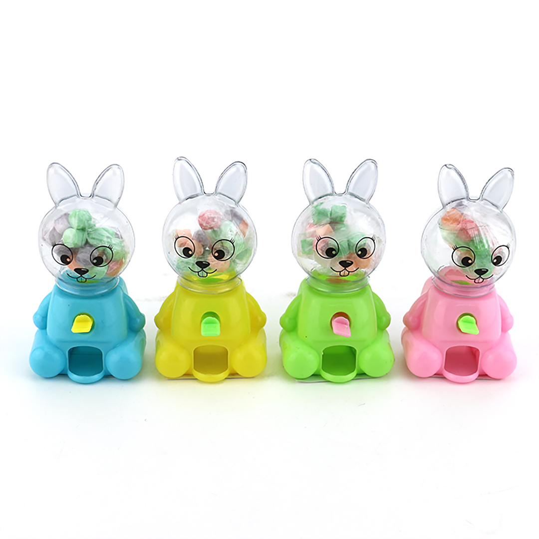 Cartoon rabbit shaped twisting egg machine candy dispenser toy candy CH-T1217